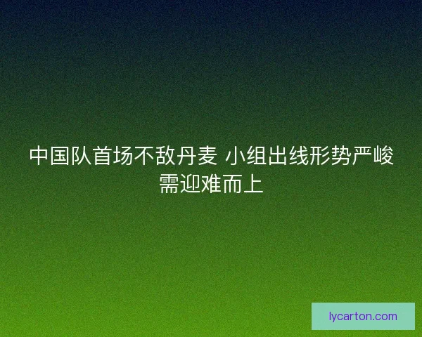 中国队首场不敌丹麦 小组出线形势严峻需迎难而上